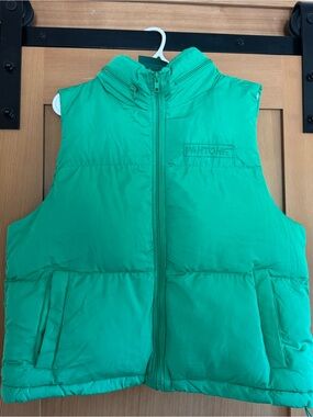 Pantone Forever 21 Bright Green Puffer Vest Women’s Medium